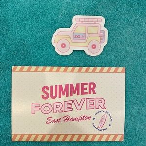 Stoney Clover Lane East Hampton postcard and sticker